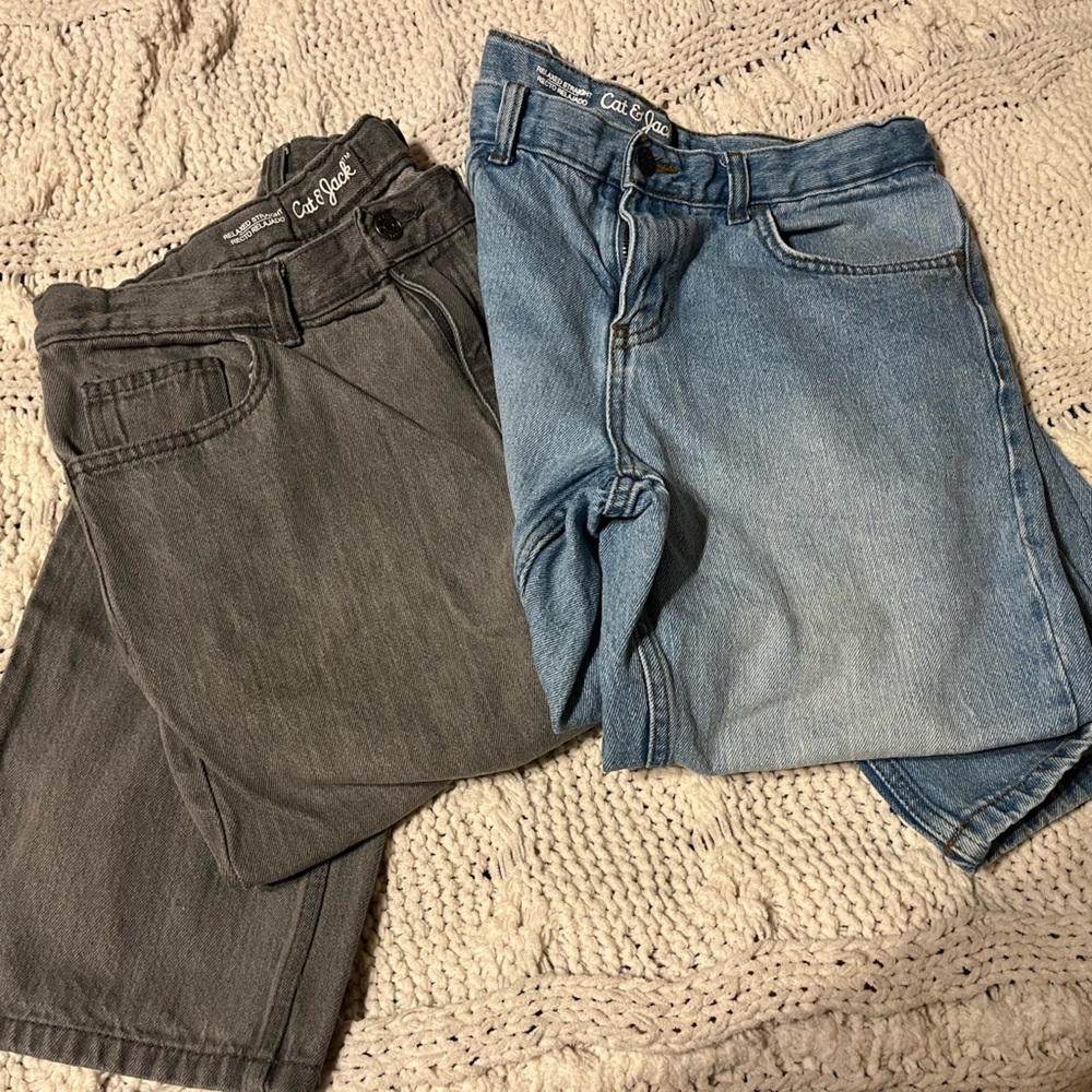 Cat & Jack Gray and Blue Jeans